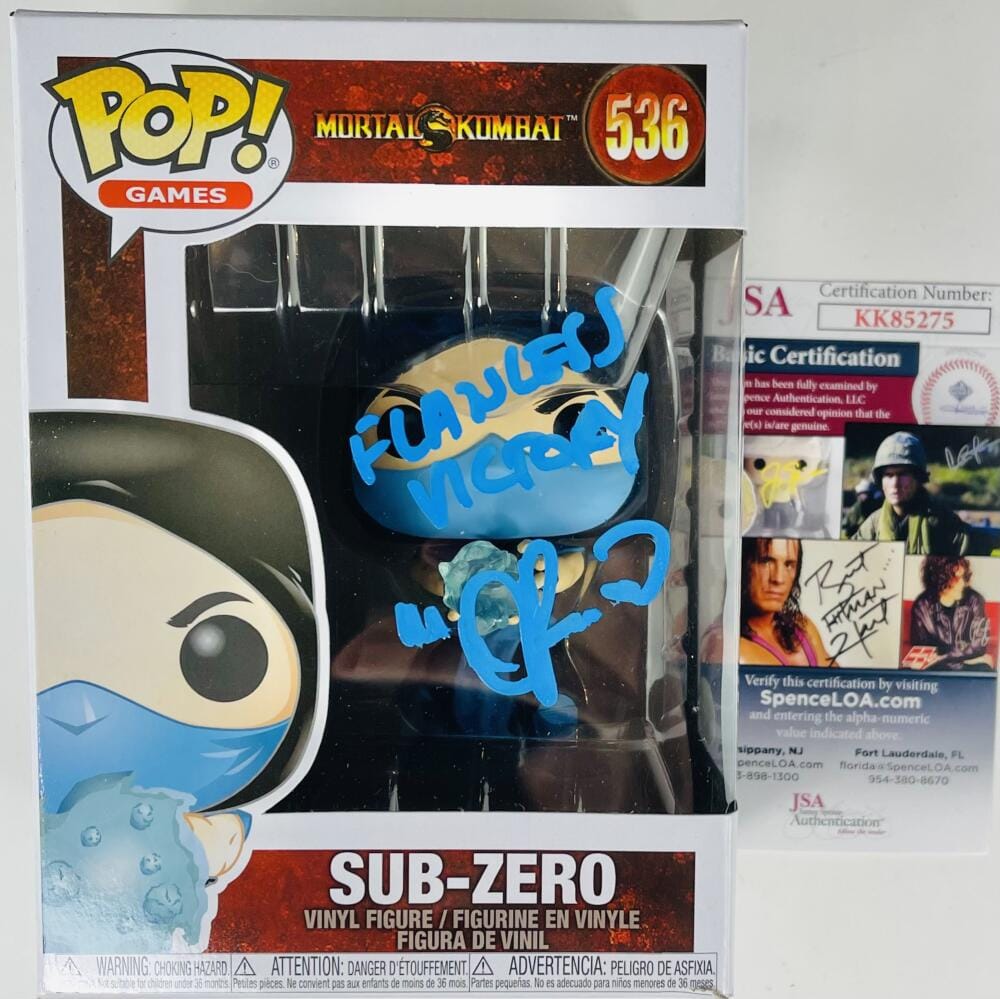 Daniel Pesina Signed Sub Zero Funko Pop Vinyl 536 Mortal Kombat ...