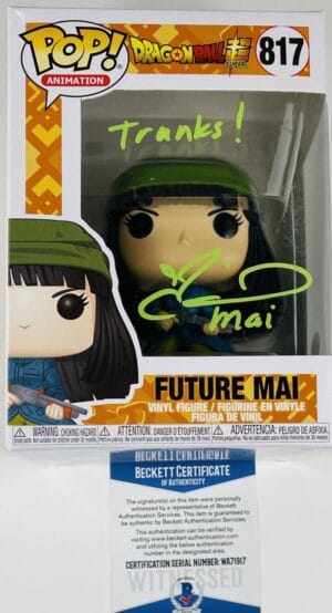 COLLEEN CLINKENBEARD SIGNED FUTURE MAI FUNKO POP 817 DRAGON BALL ANIME BAS 922