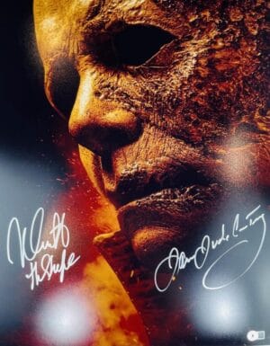 NICK CASTLE JAMES JUDE COURTNEY SIGNED HALLOWEEN 16X20 PHOTO MICHAEL MYERS BAS 6