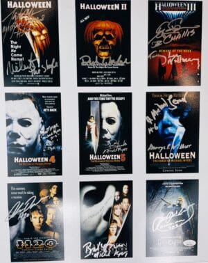GEORGE WILBUR DICK WARLOCK CASTLE SIGNED HALLOWEEN 16X20 PHOTO MICHAEL MYERS JSA