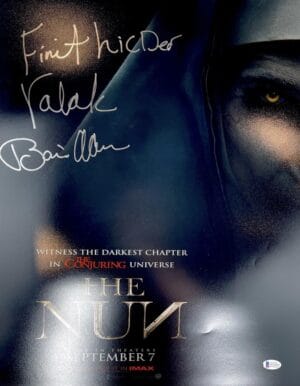 BONNIE AARONS SIGNED 16x20 PHOTO THE NUN BECKETT THE CONJURING AUTOGRAPH BAS 994