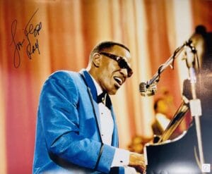 JAMIE FOXX SIGNED RAY CHARLES 16X20 PHOTO INSCRIBED PIANO SCENE ASI PHOTO PROOF