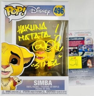 CAM CLARKE SIGNED SIMBA FUNKO POP VINYL 496 DISNEY LION KING INSCRIBED JSA 736