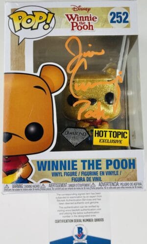 JIM CUMMINGS SIGNED WINNIE THE POOH DIAMOND FUNKO 252 HOT TOPIC DISNEY BAS 005