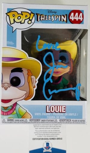 JIM CUMMINGS SIGNED LOUIE FUNKO POP VINYL 444 TALESPIN DISNEY AUTOGRAPH BAS 045