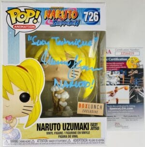 MAILE FLANAGAN SIGNED NARUTO UZUMAKI FUNKO POP 726 BOX LUNCH EXCLUSIVE JSA 419