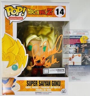SEAN SCHEMMEL SIGNED SUPER SAIYAN GOKU FUNKO 14 LOOT CRATE DRAGON BALL DBZ JSA