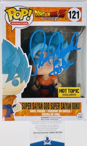 SEAN SCHEMMEL SIGNED SUPER SAIYAN GOD GOKU FUNKO POP 121 DRAGON BALL ANIME BAS 3