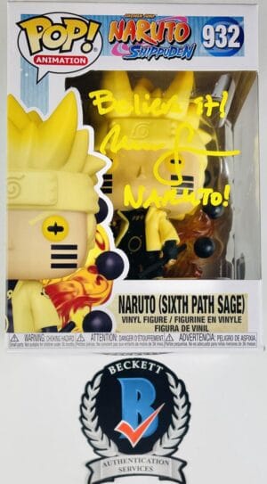 MAILE FLANAGAN SIGNED NARUTO SIXTH PATH SAGE FUNKO POP SHIPPUDEN 932 BAS 917