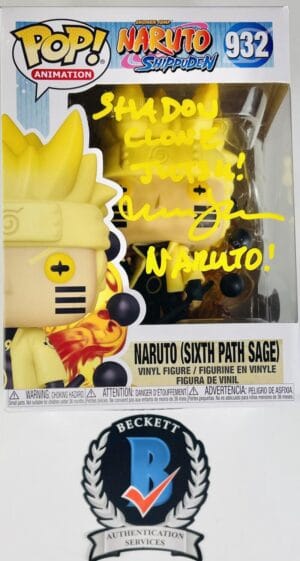 MAILE FLANAGAN SIGNED NARUTO SIXTH PATH SAGE FUNKO POP SHIPPUDEN 932 BAS 902