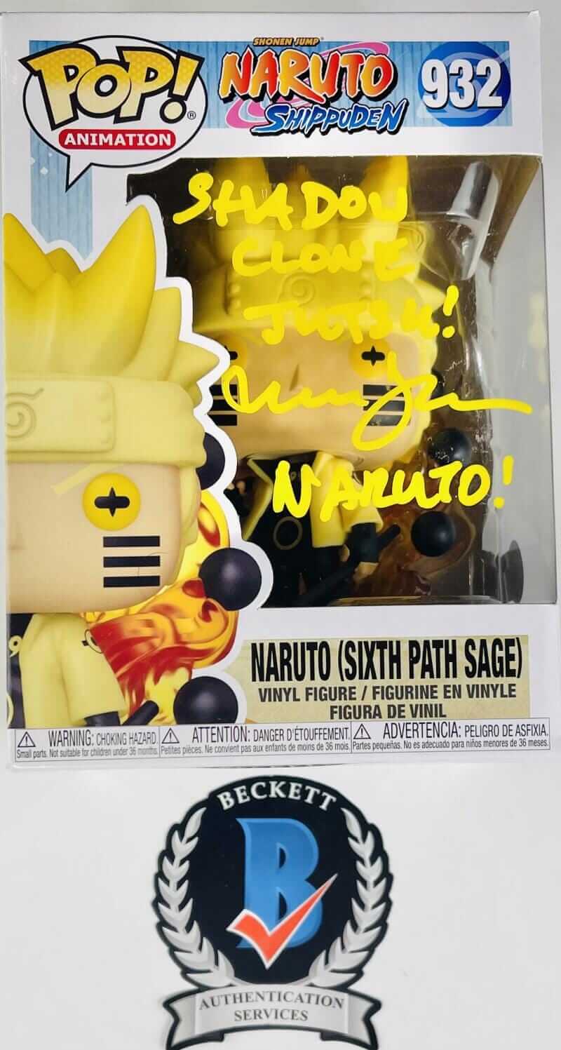 MAILE FLANAGAN SIGNED NARUTO SIXTH PATH SAGE FUNKO POP SHIPPUDEN 932 BAS 902