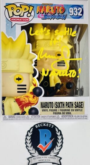 MAILE FLANAGAN SIGNED NARUTO SIXTH PATH SAGE FUNKO POP SHIPPUDEN 932 BAS 908