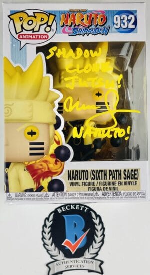 MAILE FLANAGAN SIGNED NARUTO SIXTH PATH SAGE FUNKO POP SHIPPUDEN 932 BAS 922