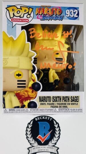 MAILE FLANAGAN SIGNED NARUTO SIXTH PATH SAGE FUNKO POP SHIPPUDEN 932 BAS 936
