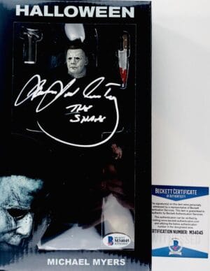 JAMES JUDE COURTNEY SIGNED HALLOWEEN KILLS 8" NECA FIGURE MICHAEL MYERS BAS 045