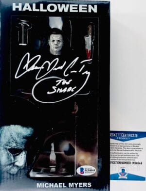JAMES JUDE COURTNEY SIGNED HALLOWEEN KILLS 8" NECA FIGURE MICHAEL MYERS BAS 044