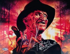 ROBERT ENGLUND SIGNED 11X14 METALLIC PHOTO NIGHTMARE ON ELM STREET FREDDY BAS 12