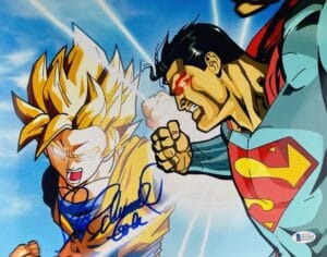 SEAN SCHEMMEL SIGNED GOKU 11X14 METALLIC PHOTO DRAGON BALL DBZ AUTOGRAPH BAS 662