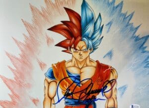 SEAN SCHEMMEL SIGNED GOKU 11X14 METALLIC PHOTO DRAGON BALL DBZ AUTOGRAPH BAS 673