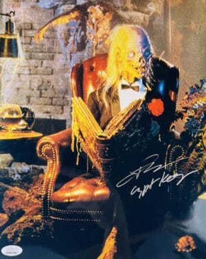 JOHN KASSIR SIGNED CRYPTKEEPER METALLIC 11X14 PHOTO TALES FROM THE CRYPT JSA 268