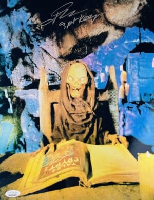 JOHN KASSIR SIGNED CRYPTKEEPER METALLIC 11X14 PHOTO TALES FROM THE CRYPT JSA 262