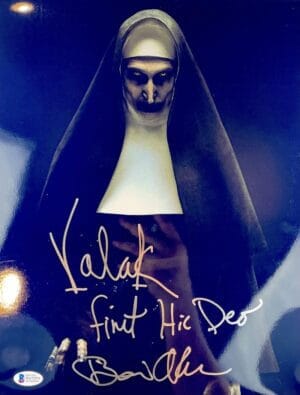 BONNIE AARONS SIGNED 11X14 METALLIC PHOTO THE NUN BECKETT THE CONJURING BAS 976