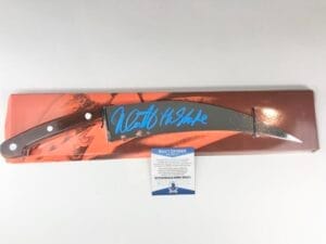 NICK CASTLE SIGNED HALLOWEEN 1978 KNIFE TRICK OR TREAT MICHAEL MYERS BAS 474