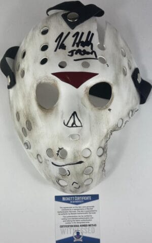 KANE HODDER SIGNED JASON VOORHEES NEW BLOOD SIGNED MASK FRIDAY THE 13TH BAS 415