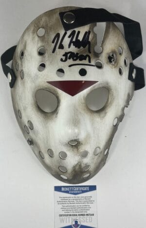 KANE HODDER SIGNED JASON VOORHEES NEW BLOOD SIGNED MASK FRIDAY THE 13TH BAS 418