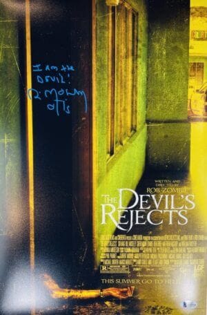 BILL MOSELEY SIGNED DEVILS REJECTS 12X18 PHOTO WITH INSCRIPTION OTIS BAS 350