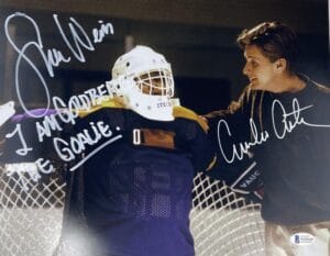 EMILIO ESTEVEZ SHAUN WEISS SIGNED AND INSCRIBED 11X14 PHOTO MIGHTY DUCKS BAS 402