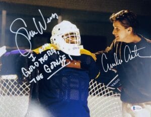 EMILIO ESTEVEZ SHAUN WEISS SIGNED AND INSCRIBED 11X14 PHOTO MIGHTY DUCKS BAS 405