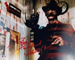 ROBERT ENGLUND SIGNED 11X14 PHOTO NIGHTMARE ON ELM STREET NOES FREDDY BAS 496