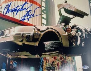 CHRISTOPHER LLOYD SIGNED 11X14 PHOTO BACK TO THE FUTURE BTTF DOC BROWN BAS 554