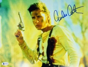 EMILIO ESTEVEZ SIGNED YOUNG GUNS 11X14 PHOTO BILLY THE KID BAS WE75572