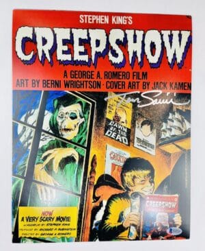 TOM SAVINI SIGNED 11X14 THE CREEP PHOTO CREEPSHOW HORROR AUTOGRAPH BAS 733