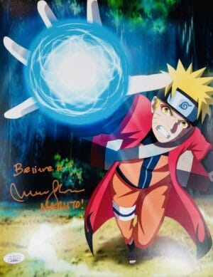 MAILE FLANAGAN SIGNED NARUTO 11X14 PHOTO ANIME AUTOGRAPH SHIPUDEN JSA 343