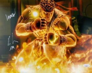 KYLE HEBERT SIGNED RYU 11X14 PHOTO STREET FIGHTER VIDEO GAME AUTOGRAPH JSA 579