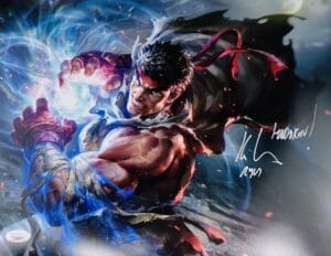 KYLE HEBERT SIGNED RYU 11X14 PHOTO STREET FIGHTER VIDEO GAME AUTOGRAPH JSA 577