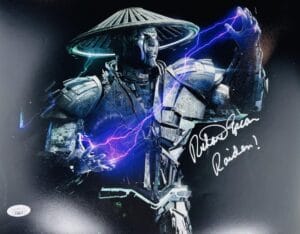 RICHARD EPCAR SIGNED RAIDEN 11X14 PHOTO MORTAL KOMBAT X AUTOGRAPH BAS 827