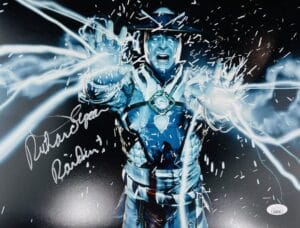 RICHARD EPCAR SIGNED RAIDEN 11X14 PHOTO MORTAL KOMBAT X AUTOGRAPH BAS 830