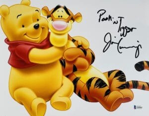 JIM CUMMINGS SIGNED TIGGER WINNIE THE POOH 11X14 PHOTO DISNEY BAS 082