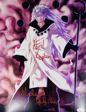 NEIL KAPLAN SIGNED MADARA UCHIHA 11X14 PHOTO NARUTO SHIPUDEN ANIME AUTOGRAPH JSA