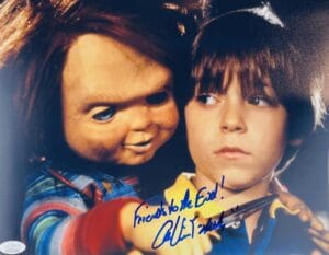 ALEX VINCENT SIGNED CHILDS PLAY 11X14 PHOTO ANDY BARCLAY CHUCKY HORROR JSA 848