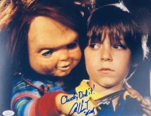 ALEX VINCENT SIGNED CHILDS PLAY 11X14 PHOTO ANDY BARCLAY CHUCKY HORROR JSA 847