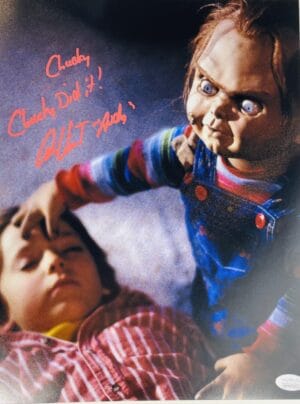 ALEX VINCENT SIGNED CHILDS PLAY 11X14 PHOTO ANDY BARCLAY CHUCKY HORROR JSA 872