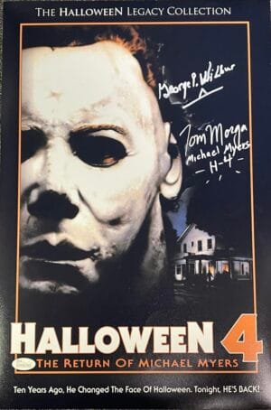 GEORGE WILBUR SIGNED TOM MORGA 12X18 PHOTO HALLOWEEN MICHAEL MYERS  JSA 902