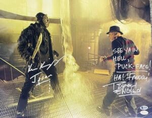 ROBERT ENGLUND KEN KIRZINGER SIGNED 16X20 METALLIC PHOTO NOES FREDDY JASON BAS 8