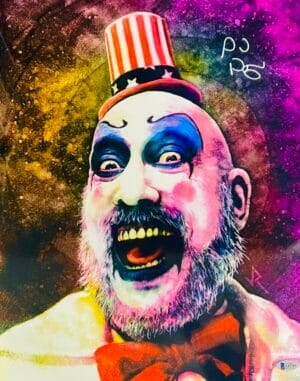 SID HAIG SIGNED METALLIC 16X20 PHOTO RARE INSCRIPTION HOUSE OF 1000 CORPSES BAS3