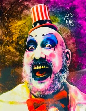SID HAIG SIGNED METALLIC 16X20 PHOTO RARE INSCRIPTION HOUSE OF 1000 CORPSES BAS2